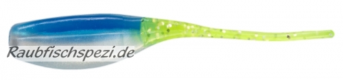 Relax Stinger Shad 5 cm (2") Blue / White - Chartreuse Tail