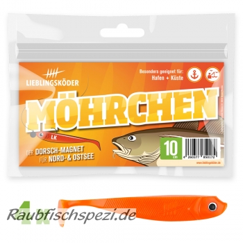 Lieblingsköder "Möhrchen"   10 cm   -4 Stück-