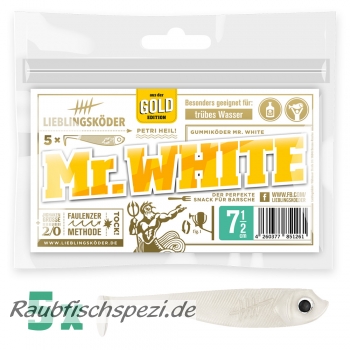 Lieblingsköder "Mr. White"  7,5 cm  -5 Stück-