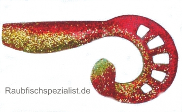 Zandertail 12,5 cm (Gr.E) -Rot Metallic- 4 Stück