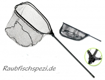 Grossfischkescher Black Net Gummiert 75x70 cm