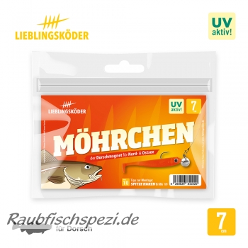 Lieblingsköder "Möhrchen"   7 cm   -5 Stück-