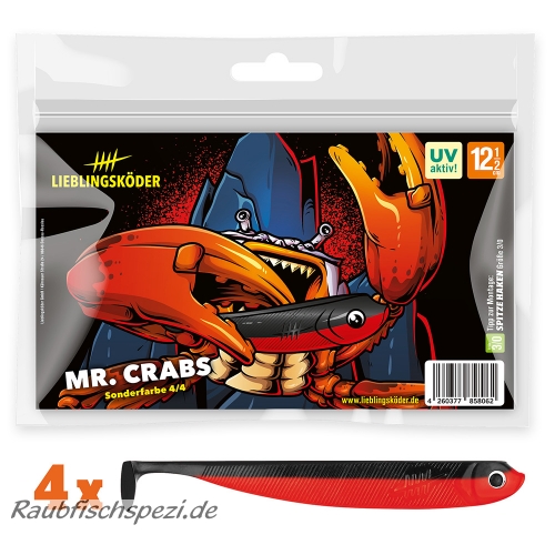 Lieblingsköder "Mr. Crabs"  12,5 cm  -4 Stück-