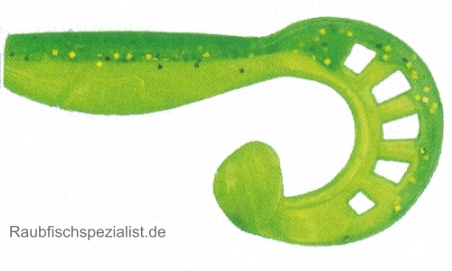 Zandertail 10 cm (Gr.D) -Grün Metallic- 5 Stück