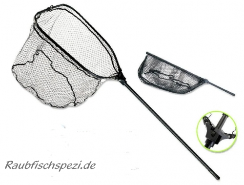 Grossfischkescher Black Net Gummiert 75x70 cm