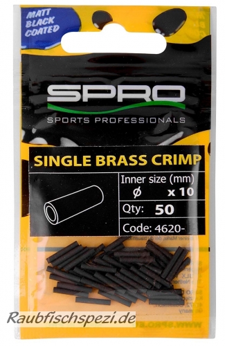 Spro Single Brass Crimp  -   Quetschhülse   0,6 mm    -50 Stück-